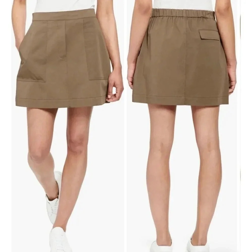 Theory Skirt Women’s Small Stitched Pocket A-line Utility